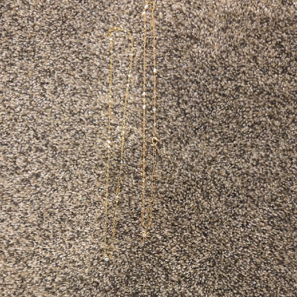 Gold Star and Moon Necklace